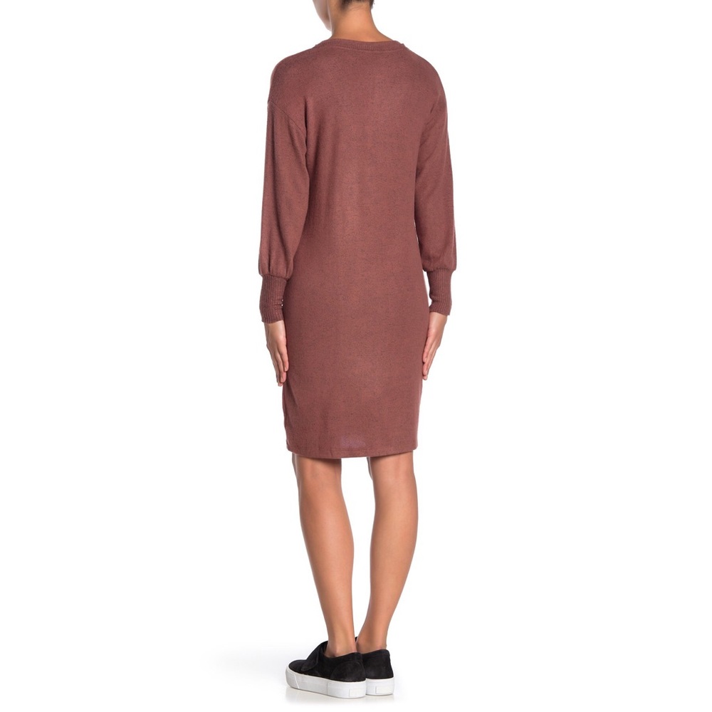 Bobeau – V-Neck Long Sleeve Sweater Dress - Picture 2 of 3